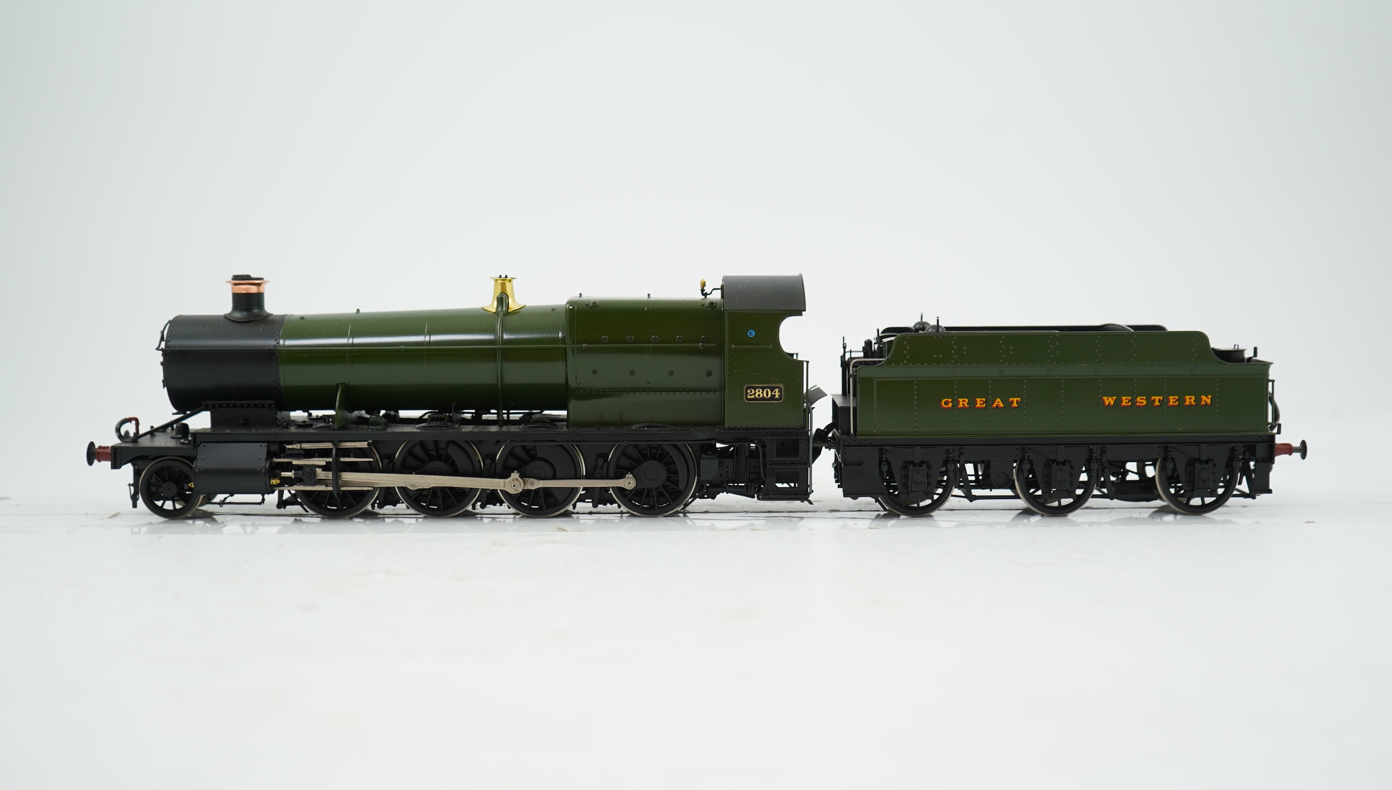 An 0 gauge Masterpiece Models model of GWR Class 28xx, 2804, 2-8-0 tender locomotive, powered for two rail operation, with original box.